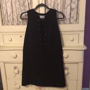 Black Lace-Up Dress